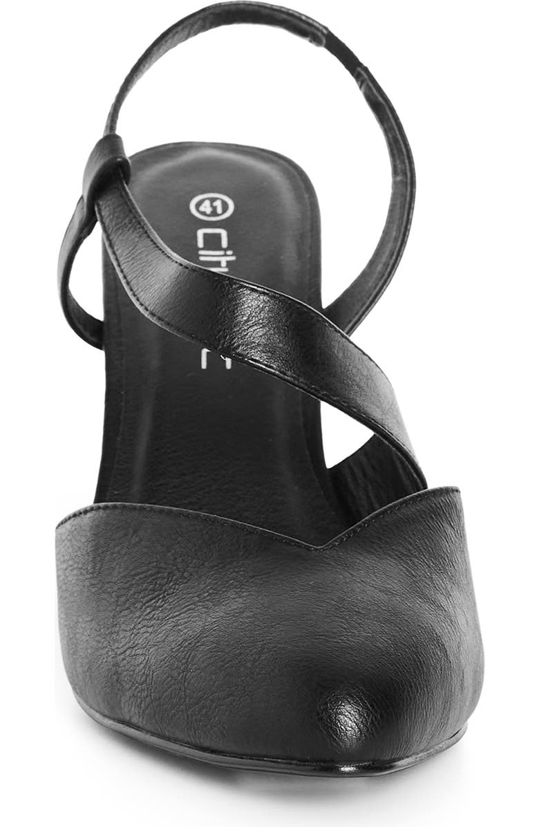 City Chic Helen Slingback Pump, Alternate, color, Black