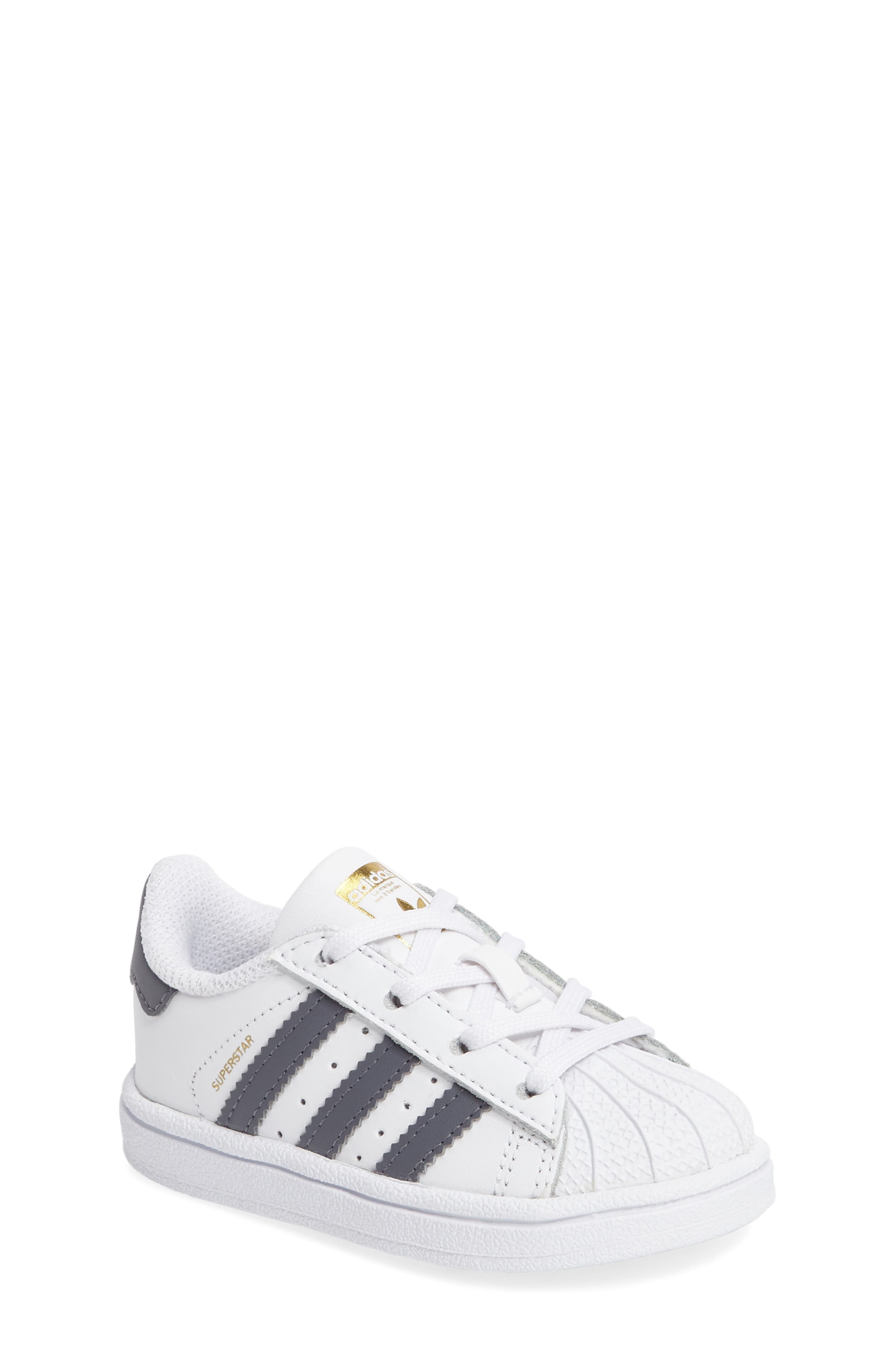 Superstar Foundation Sneaker, Main, color, WHITE/ LIGHT ONYX