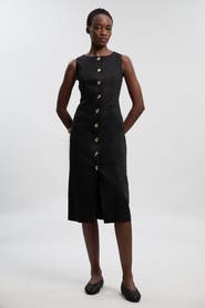 Karen Millen Linen Pencil Midi Dress