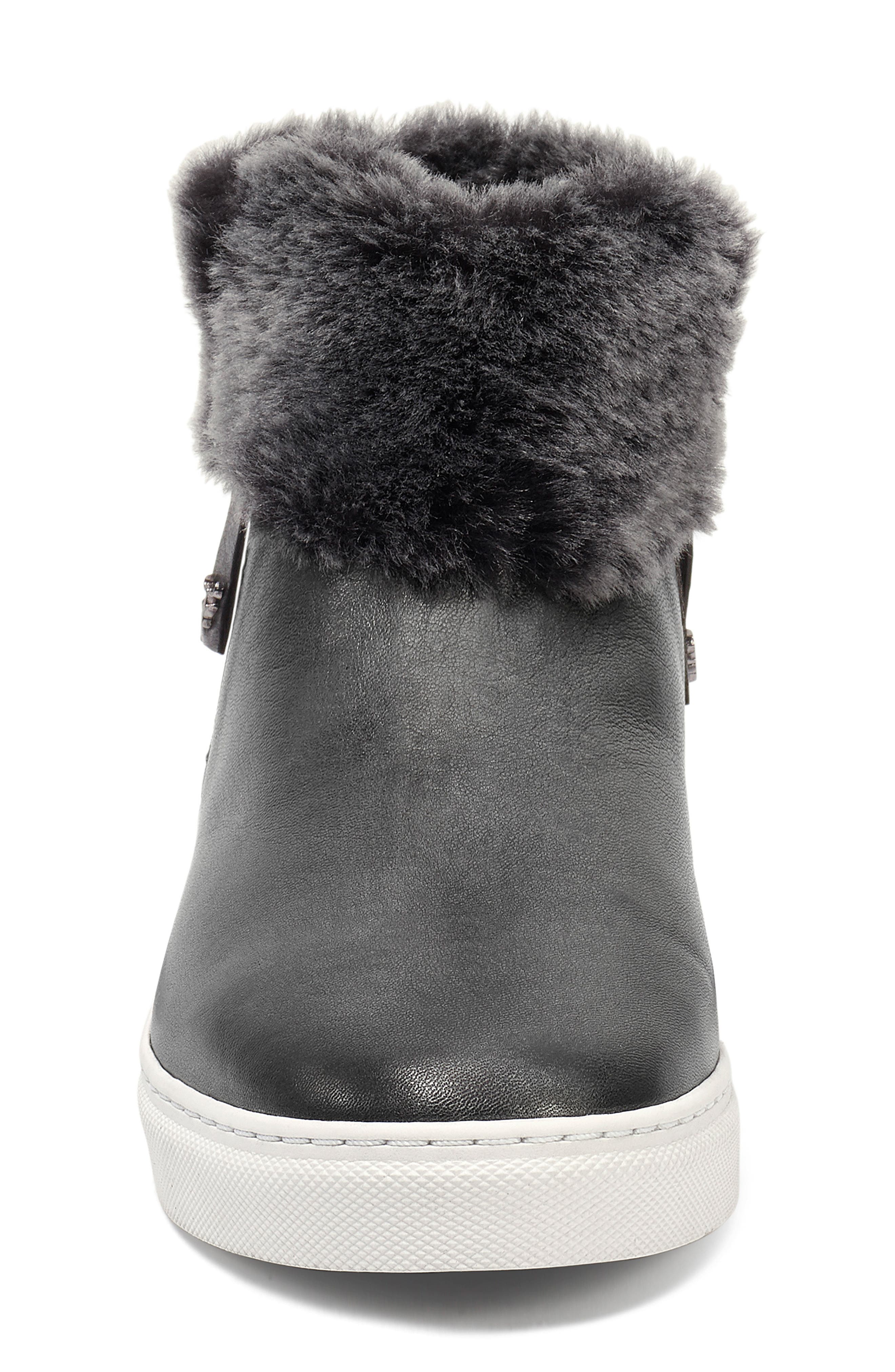 Trask Lexi Genuine Shearling Sneaker, Alternate, color, 