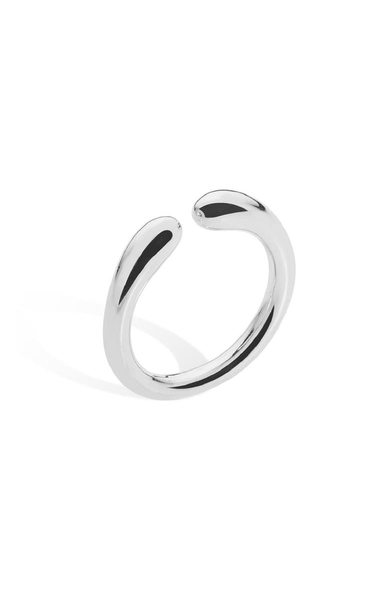 Lucy Quartermaine Open Midi Drip Ring, Main, color, Sterling Silver