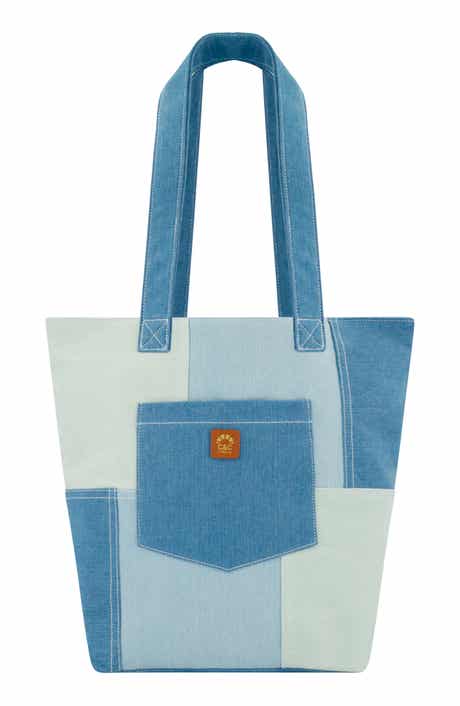 C & C California Denim Patchwork Tote Bag