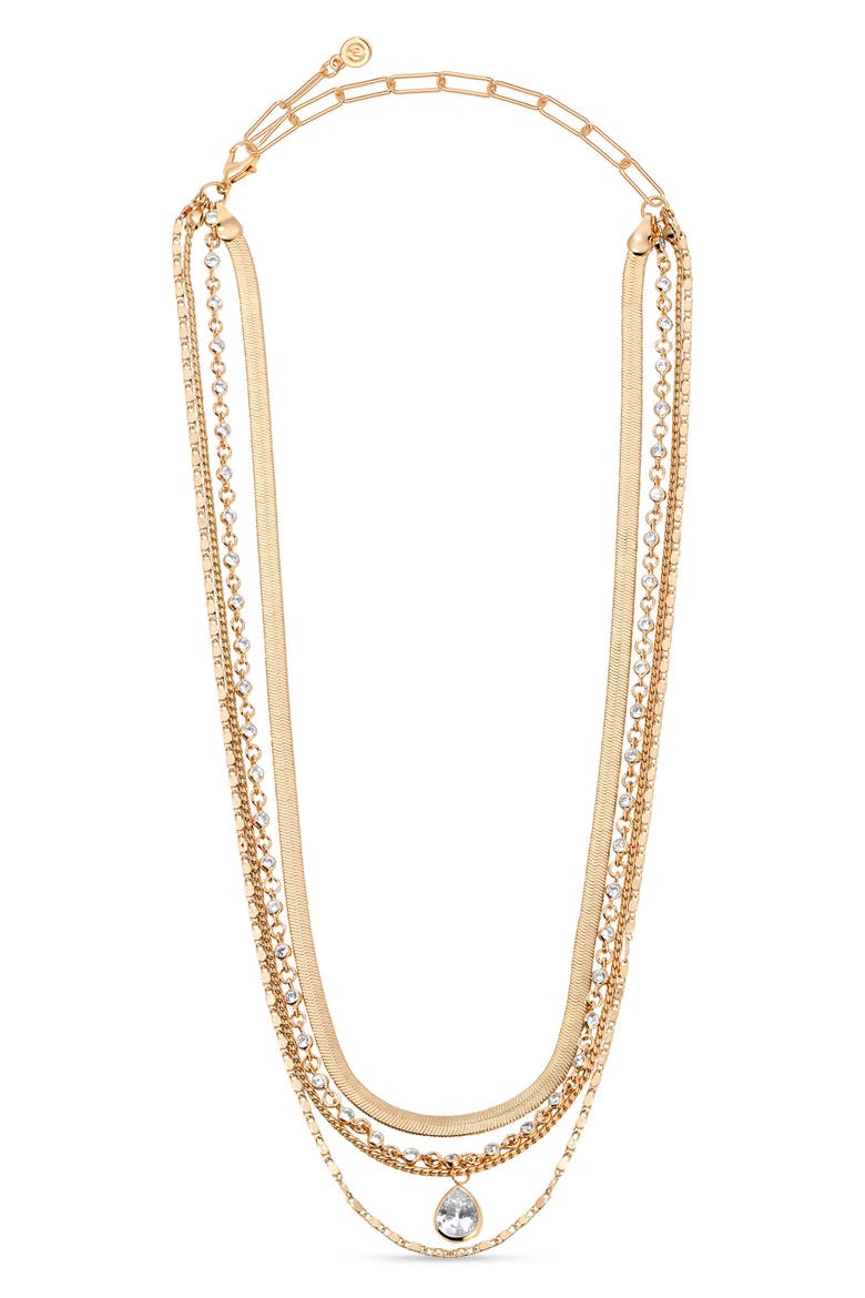 Layered Chain Necklace, Alternate, color, GOLD