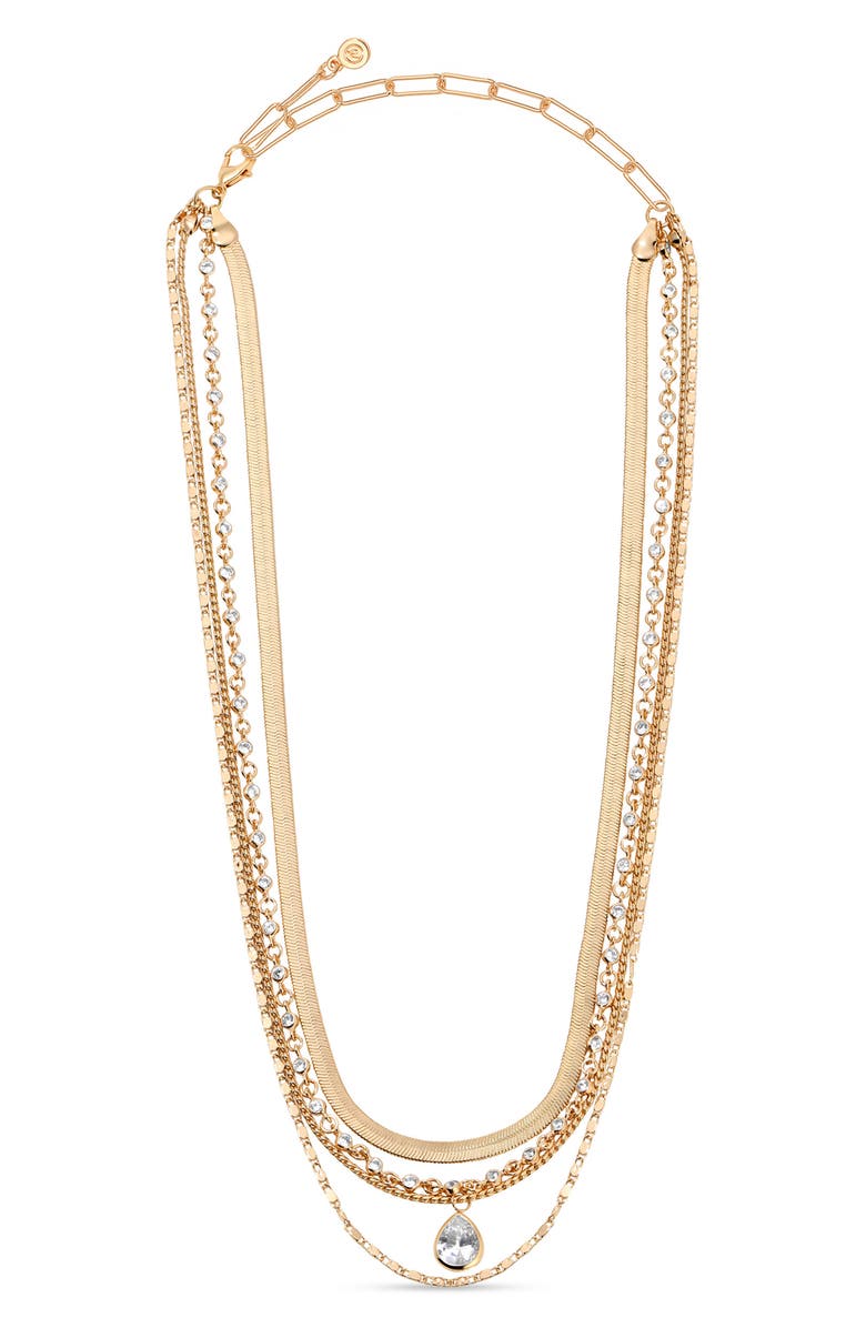 Ettika Layered Chain Necklace, Alternate, color, Gold