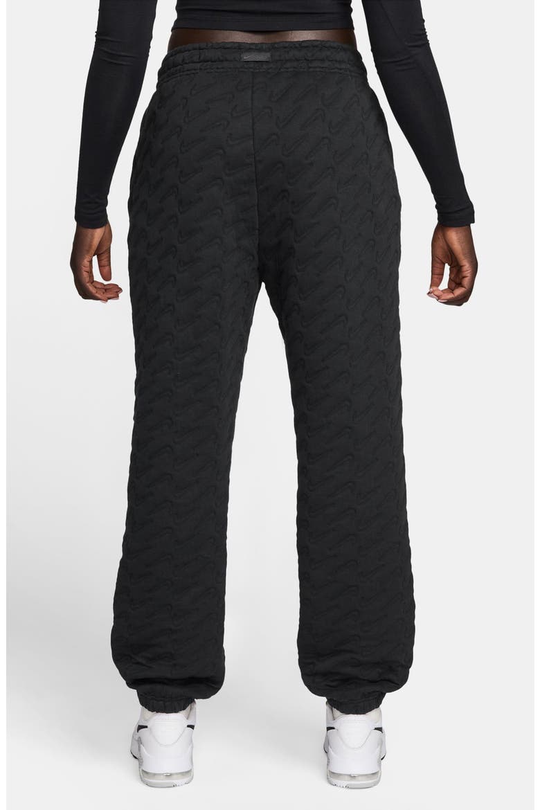 Swoosh Jacquard Phoenix Fleece Joggers, Alternate, color, BLACK/ ANTHRACITE