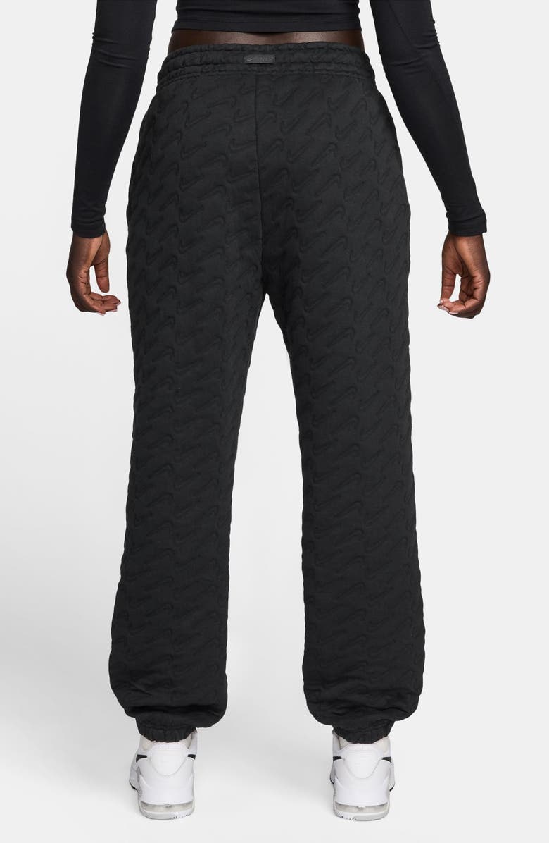 Nike Swoosh Jacquard Phoenix Fleece Joggers, Alternate, color, Black/ Anthracite