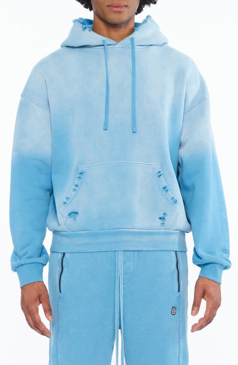French Terry Distressed Hoodie