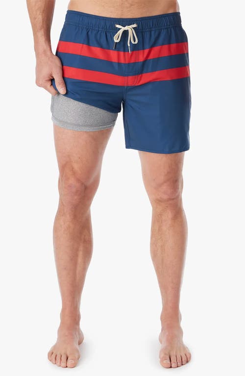 Fair Harbor Anchor Water Repellent Swim Trunks in Red Stripe  product
