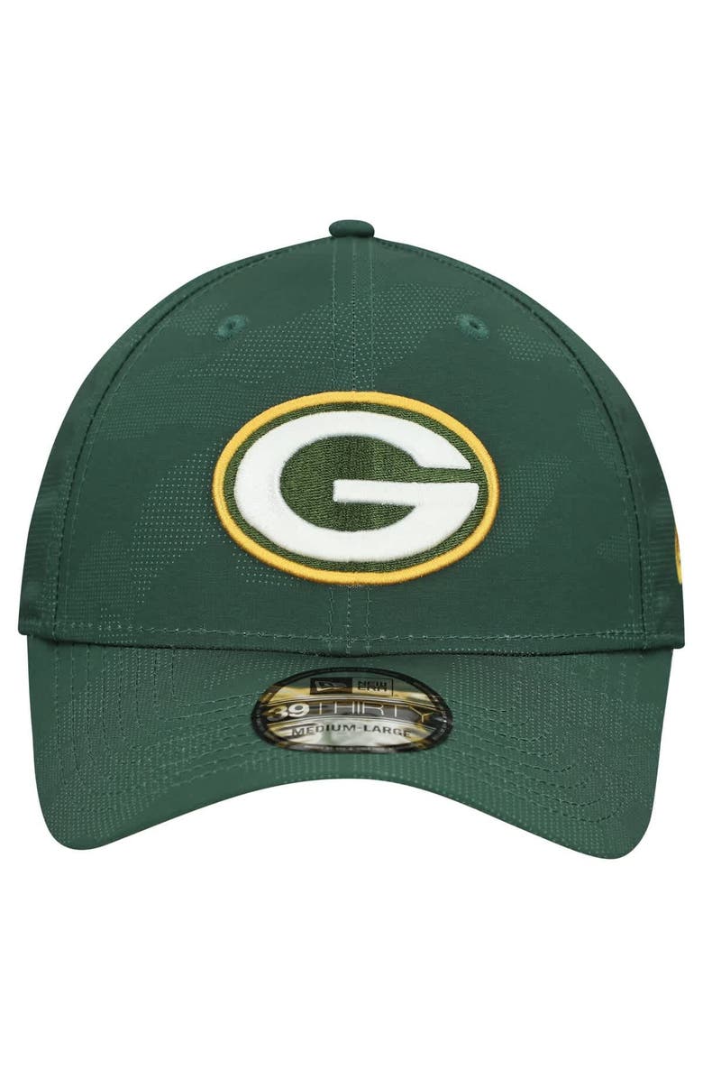 New Era Men's New Era Green Green Bay Packers Tonal Camo 39THIRTY Stretch Fit Hat, Alternate, color, Green
