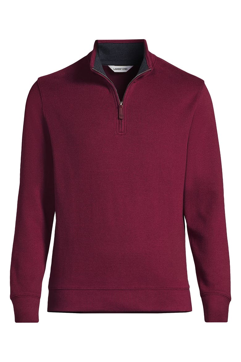 Bedford Rib Quarter Zip Pullover Sweater, Alternate, color, Burgundy Spritz