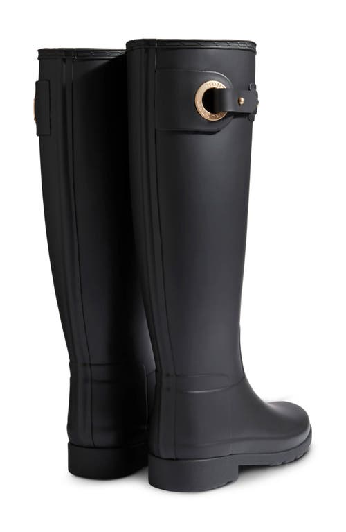Shop Hunter Refined Tall Waterproof Rain Boot In Black