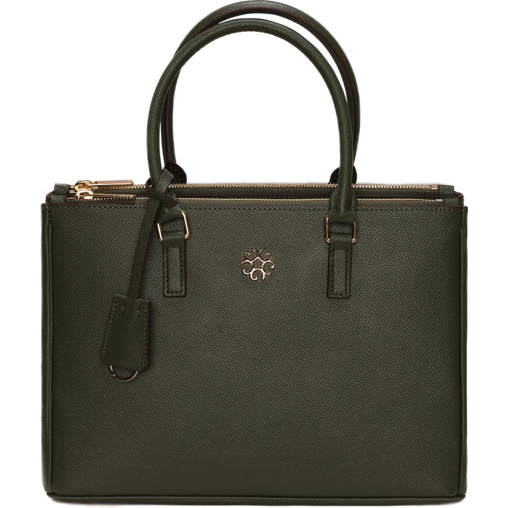 Gorski Top Handle Leather Purse With Crossbody Strap In Black