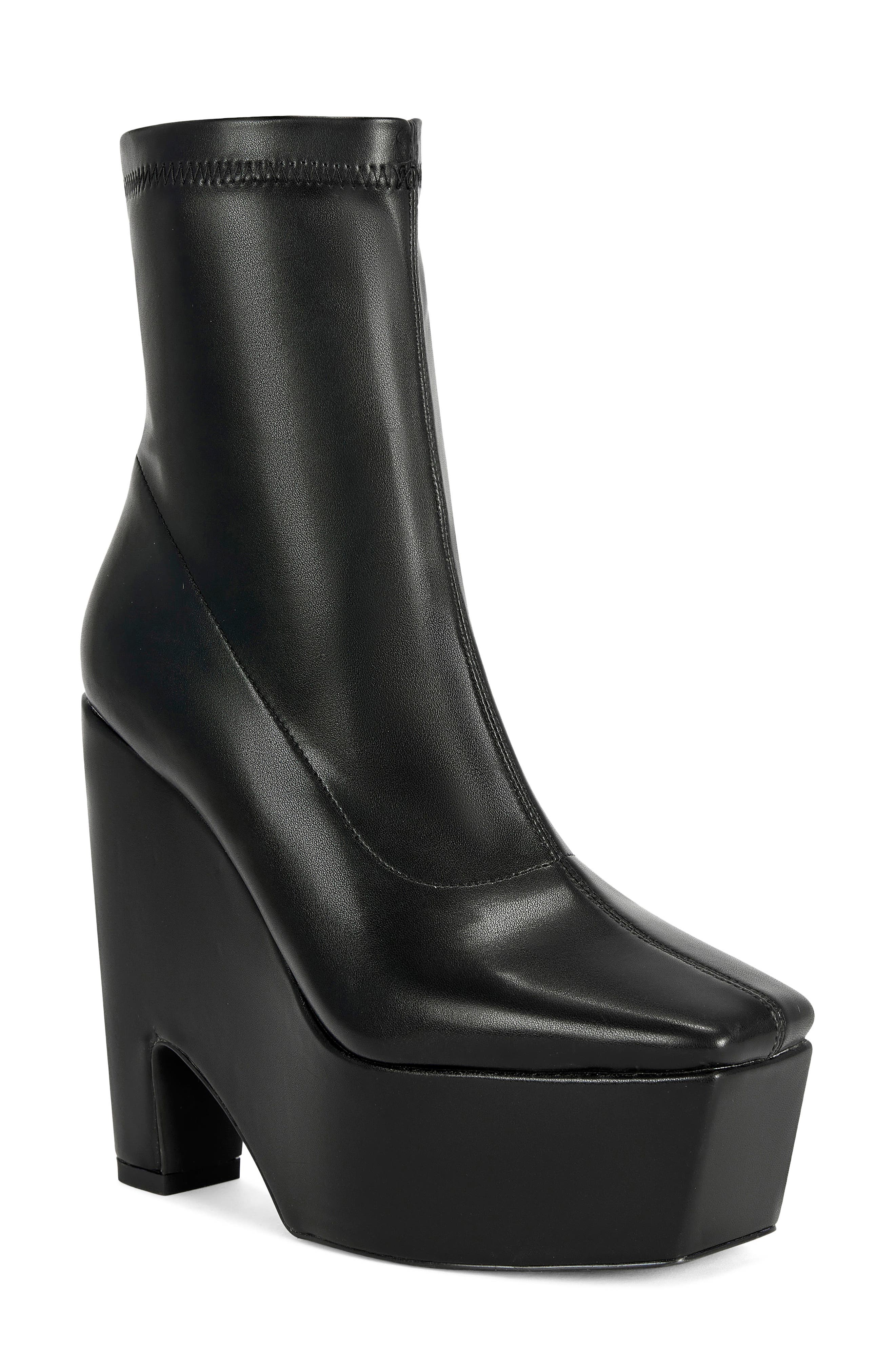 Lirra Platform Wedge Bootie, Main, color, BLACK