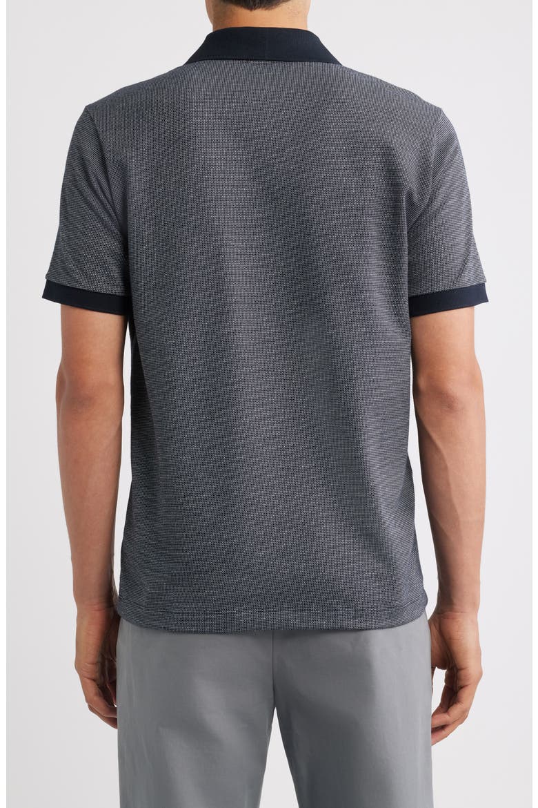 Geometric Jacquard Cotton Polo, Alternate, color, BALTIC