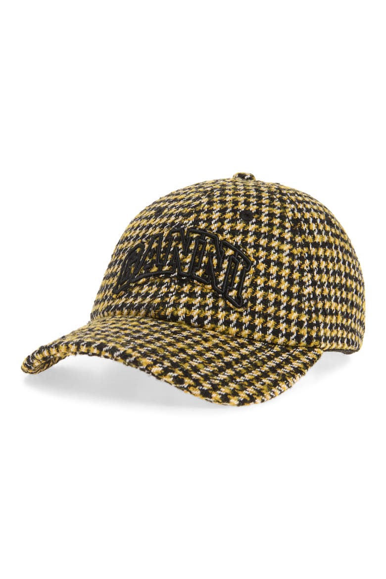 Logo Detail Check Cap, Main, color, BLAZING YELLOW