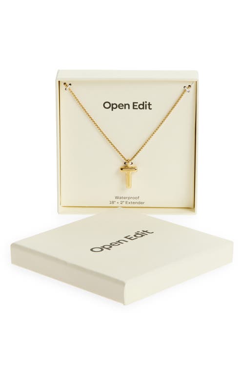 Open Edit Waterproof Bubble Initial Pendant Necklace