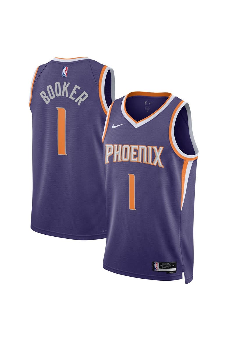 Unisex Nike Devin Booker Purple Phoenix Suns Swingman Jersey - Icon Edition, Main, color, Purple