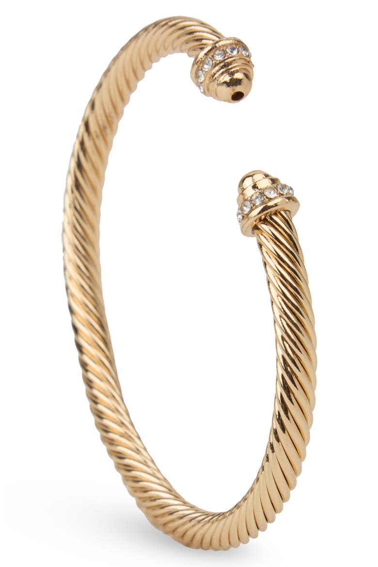 Iconic Cable Statement Cuff Bracelet, Main, color, GOLD