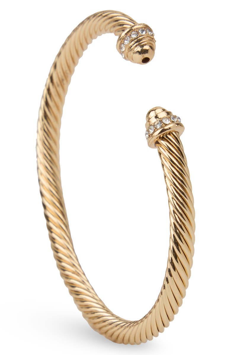 SAACHI Iconic Cable Statement Cuff Bracelet, Main, color,