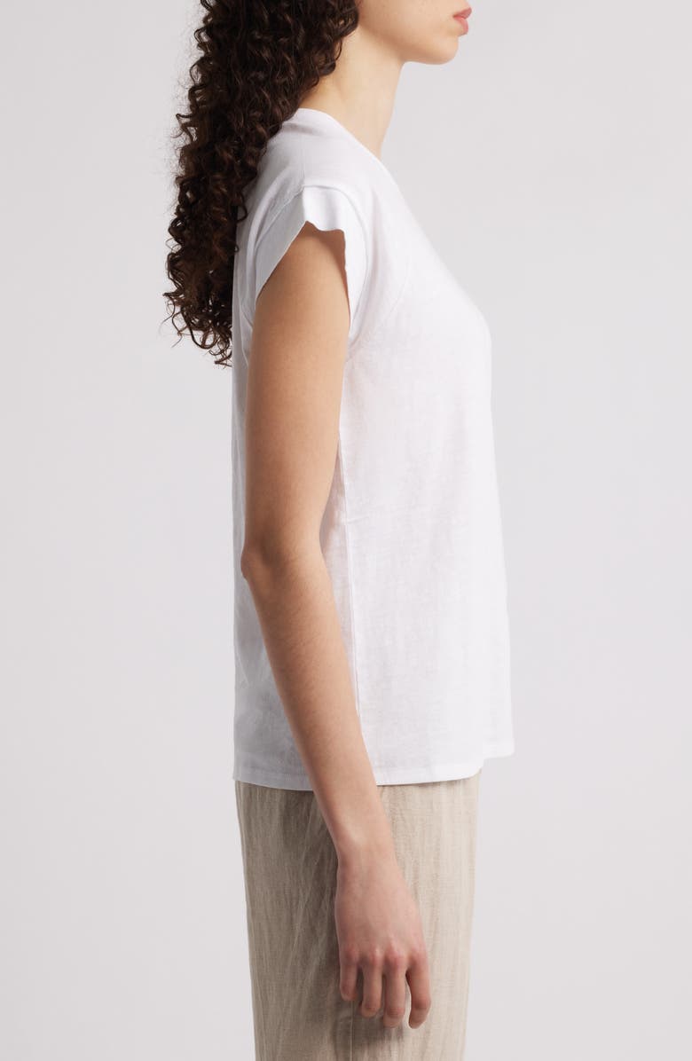 Eileen Fisher Raglan Cap Sleeve Organic Cotton Top, Alternate, color,