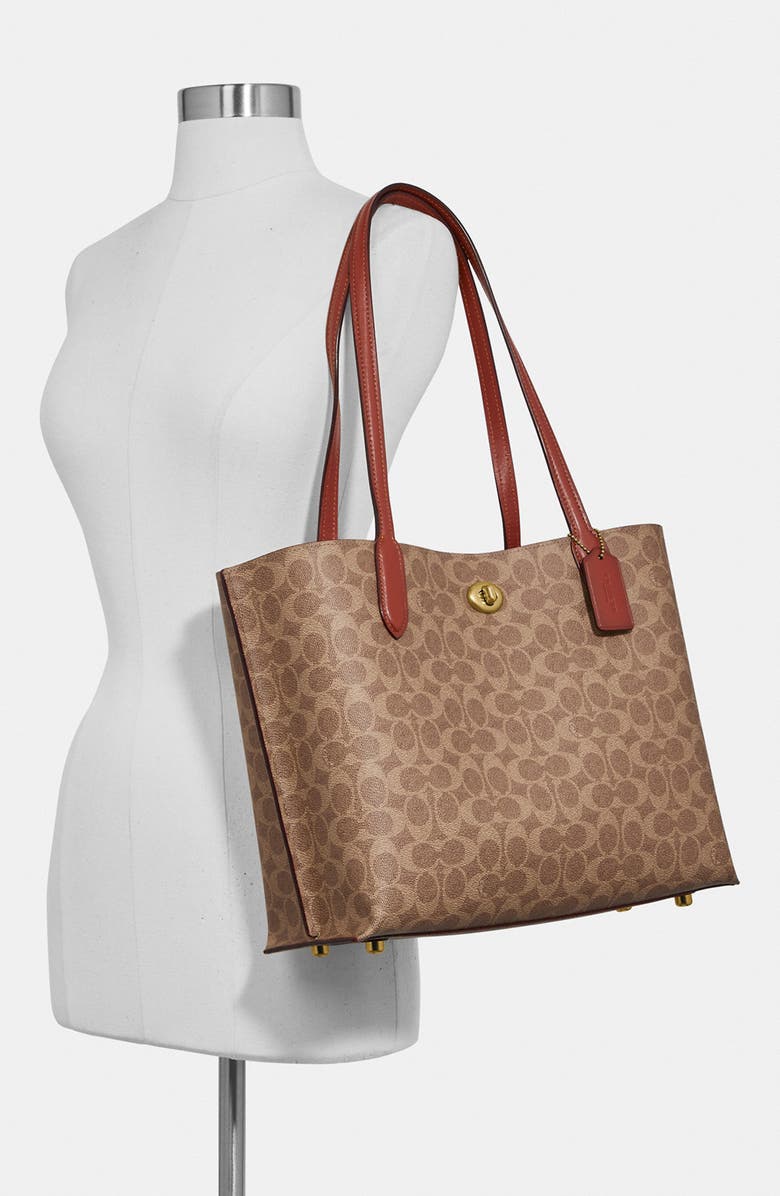 COACH Willow Signature Canvas Tote Bag, Alternate, color,