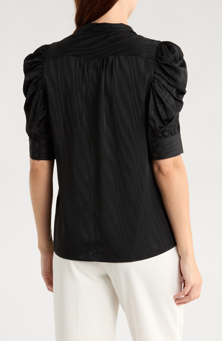 FRAME GIllian Puff Sleeve Top, Alternate, color, Black