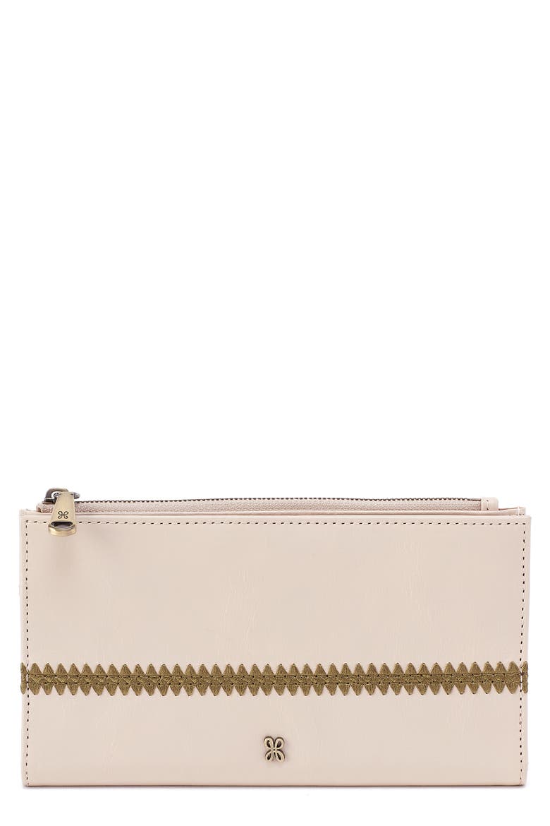 Large Jill Leather Bifold Wallet, Main, color, PALE FLAX