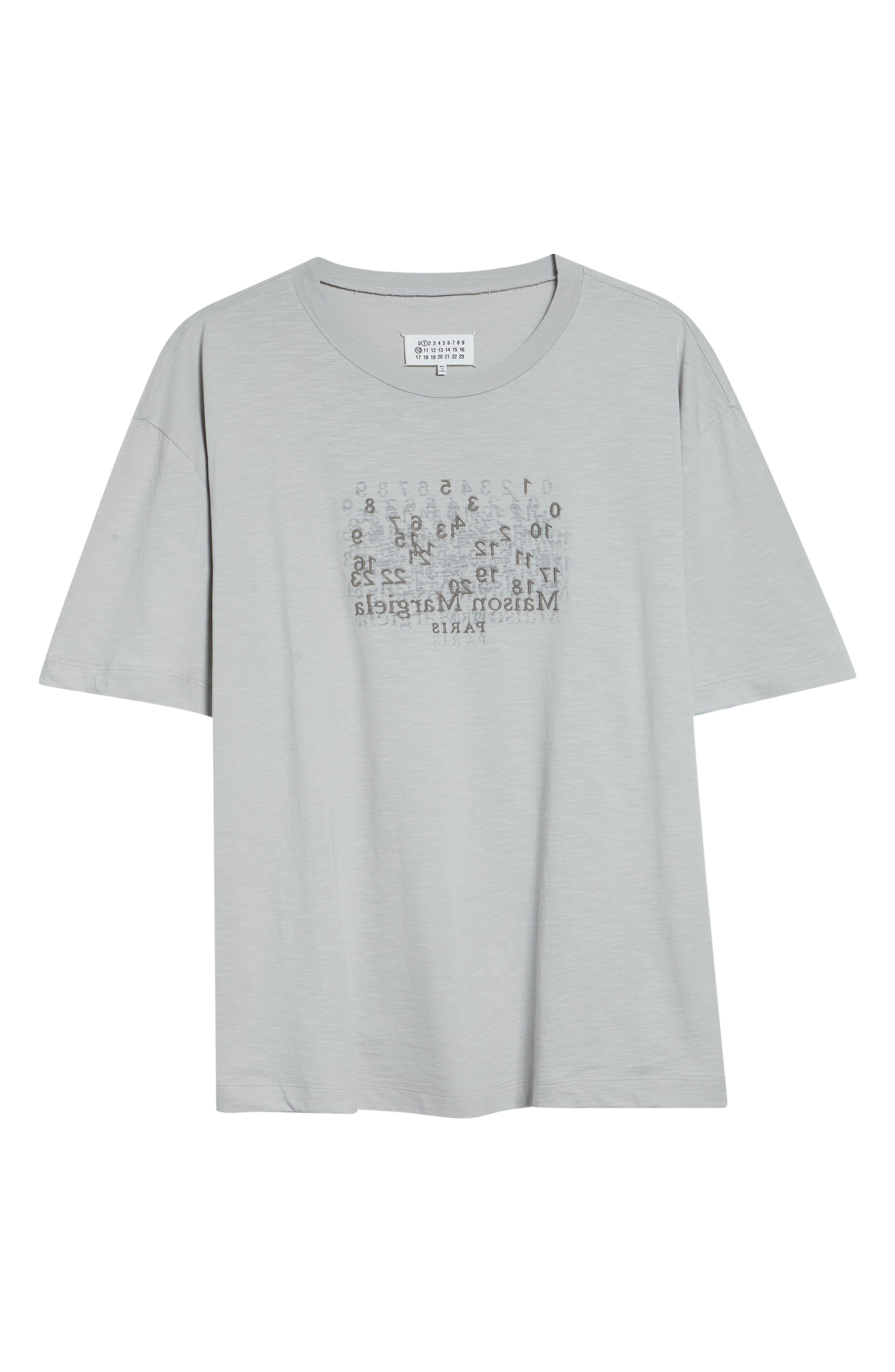 Maison Margiela Numerical Logo Embroidered Graphic T-Shirt (Men