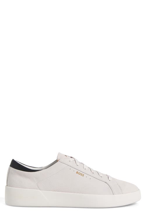 Hugo Boss Boss Belwar Low Top Pebbled Leather Sneaker In Multi