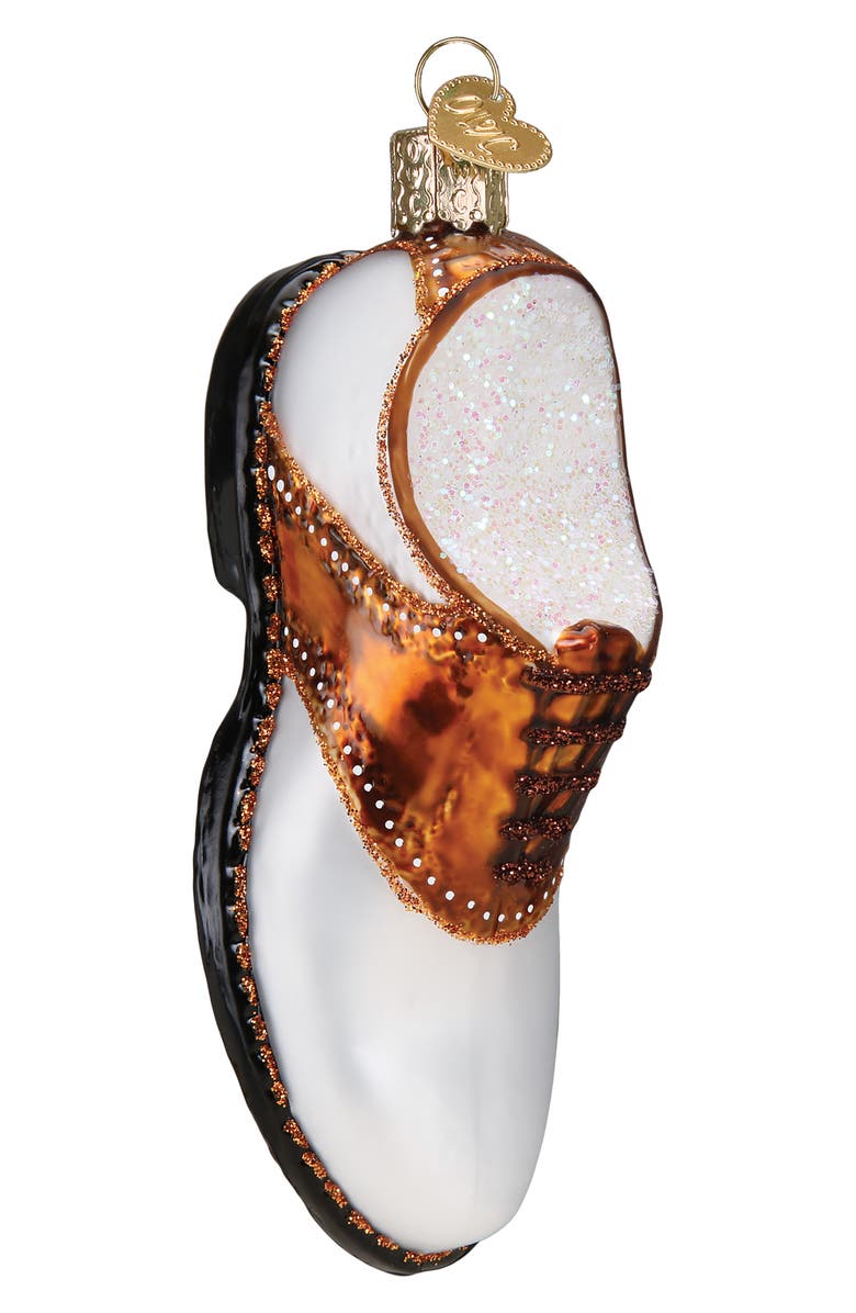 Old World Christmas Golf Shoe Glass Ornament, Main, color, Multi White