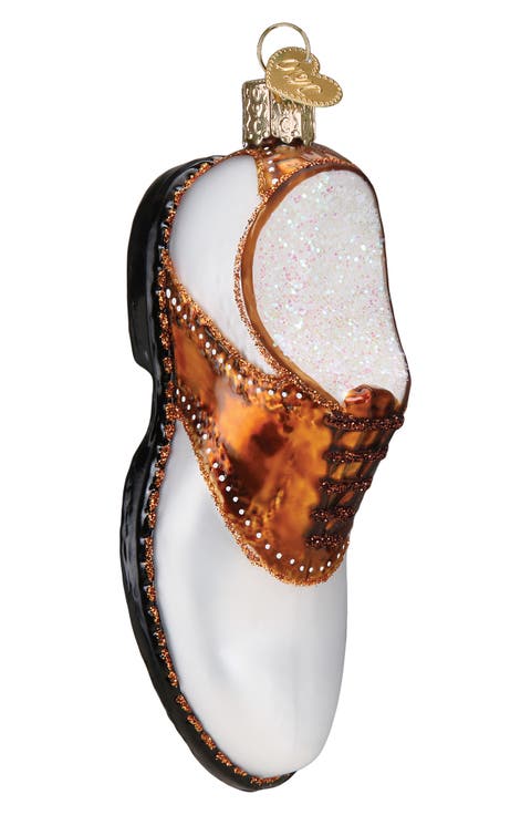 Golf Shoe Glass Ornament