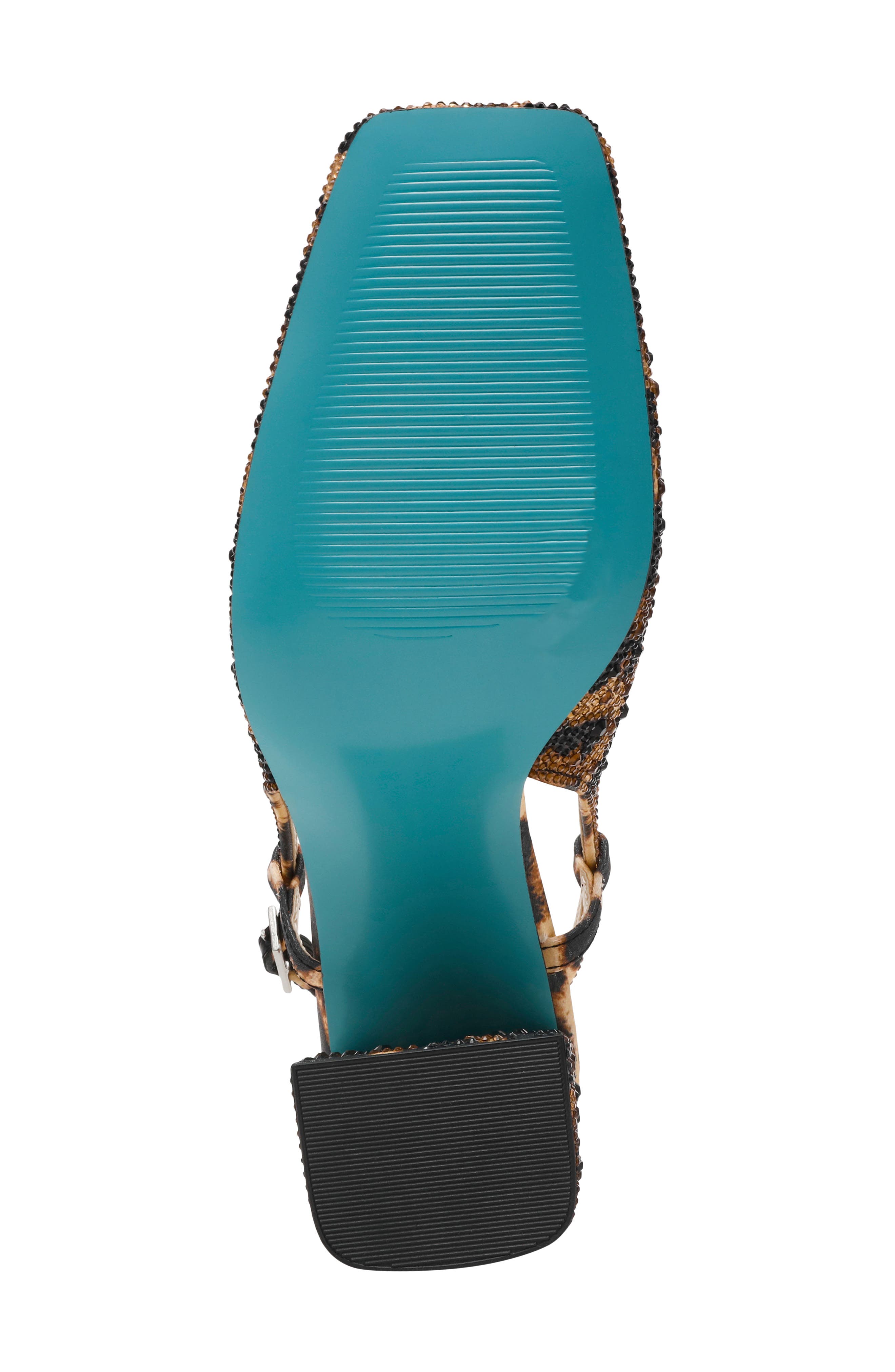 Betsey Johnson Elias Rhinestone Floral Slingback Pump, Alternate, color, Leopard