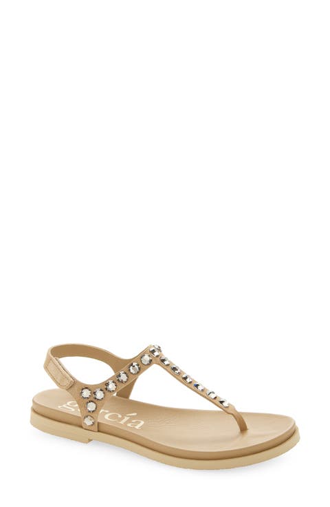 Judith Crystal Stud Sandal (Women)
