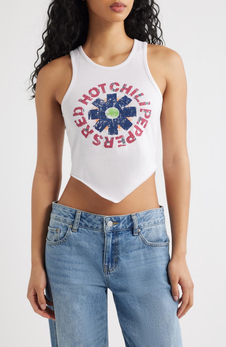 Merch Traffic Red Hot Chili Peppers Graphic Tank, Main, color, White