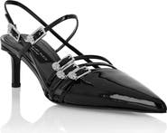 PHILIPP PLEIN Multi-Strap Mid-Heel Slingbacks 5 Women