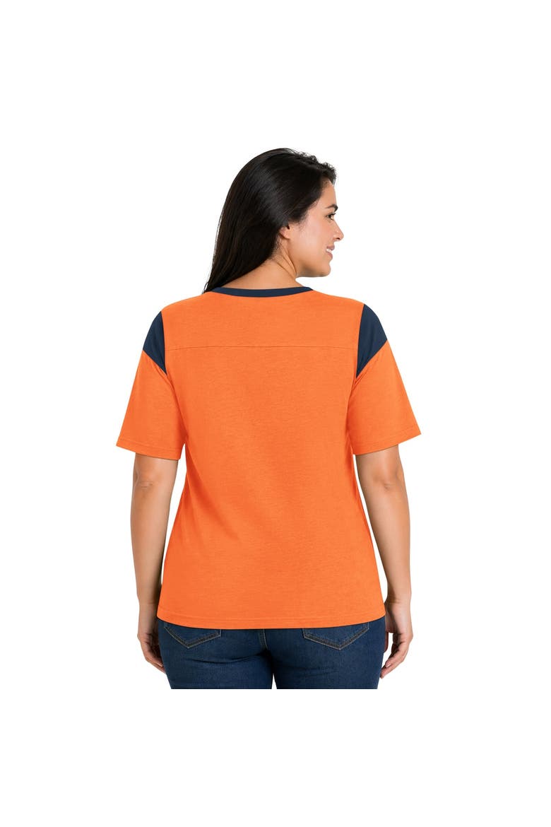Women's Starter  Orange Denver Broncos Plus Size Linebacker Slub T-Shirt, Alternate, color, Orange