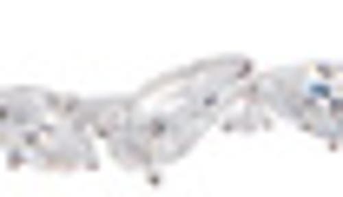 Nadri Posy Short Single Collar Necklace In Rhodium