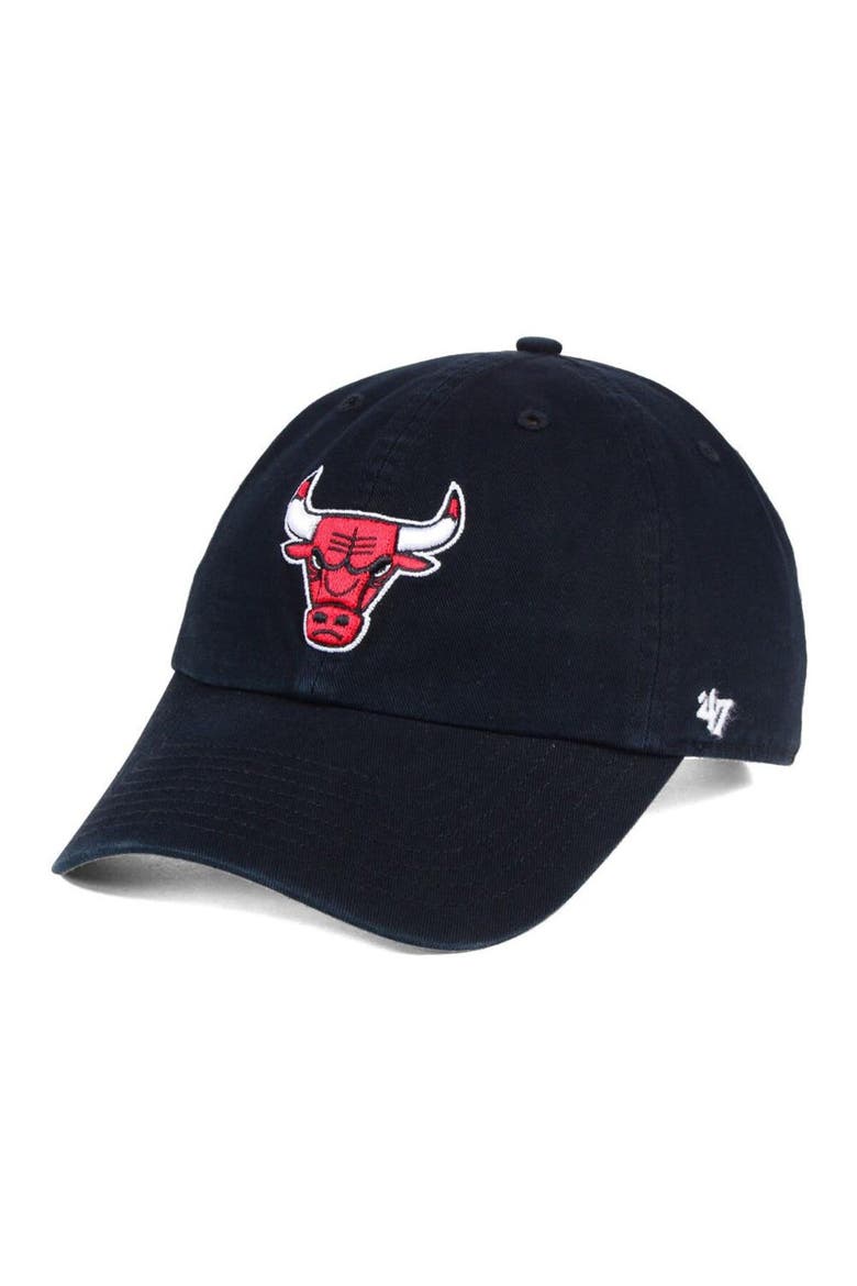 Men's Chicago Bulls '47 Black Clean-Up Adjustable Hat, Main, color, Black