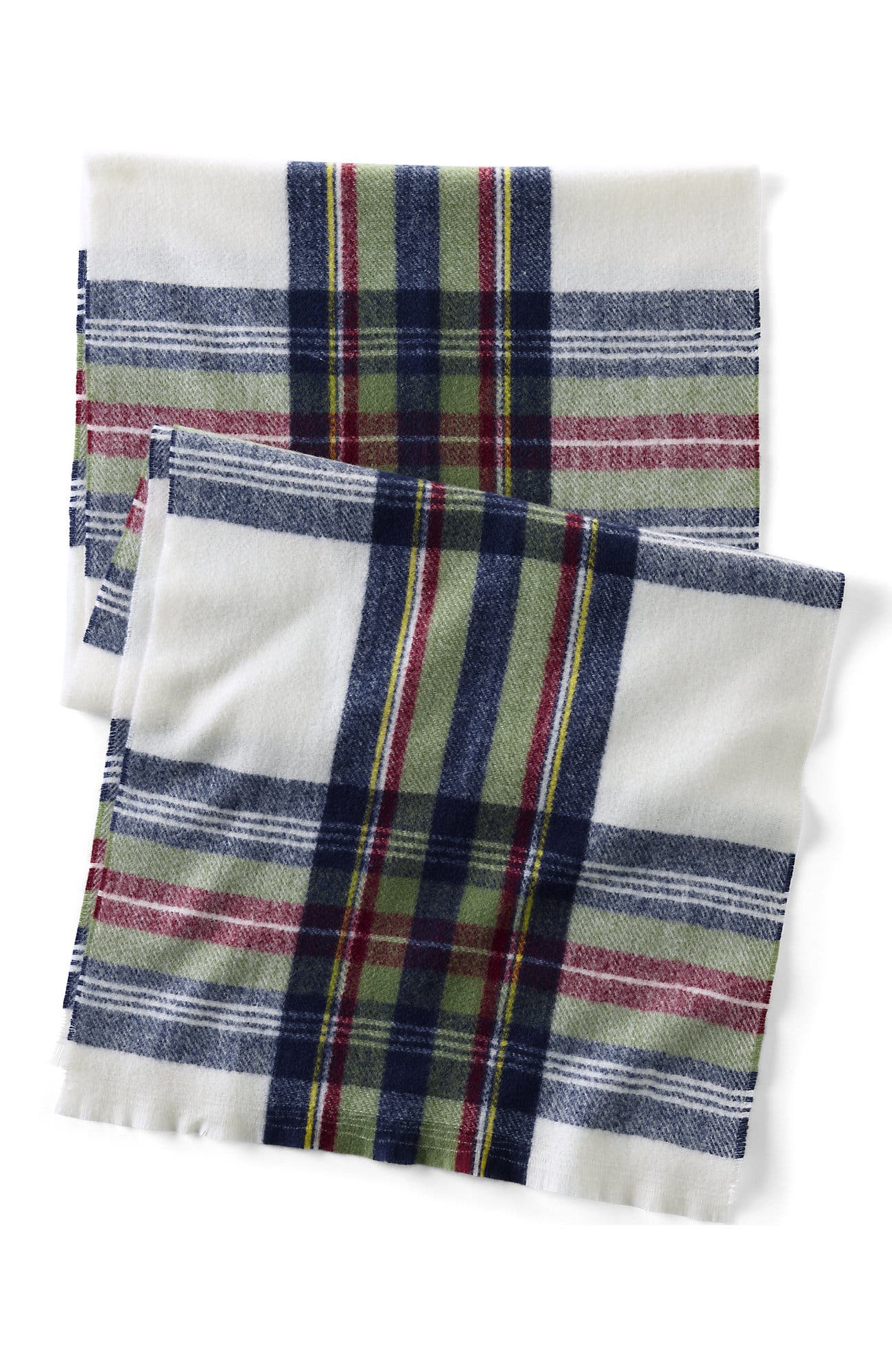 Lands' End Cashtouch Winter Scarf Pattern In White