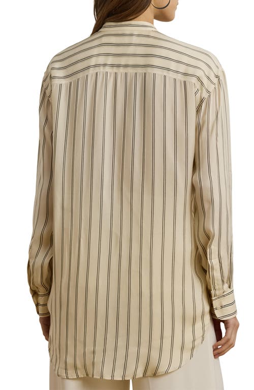 RALPH LAUREN LAUREN RALPH LAUREN STRIPE JACQUARD BUTTON-UP TUNIC