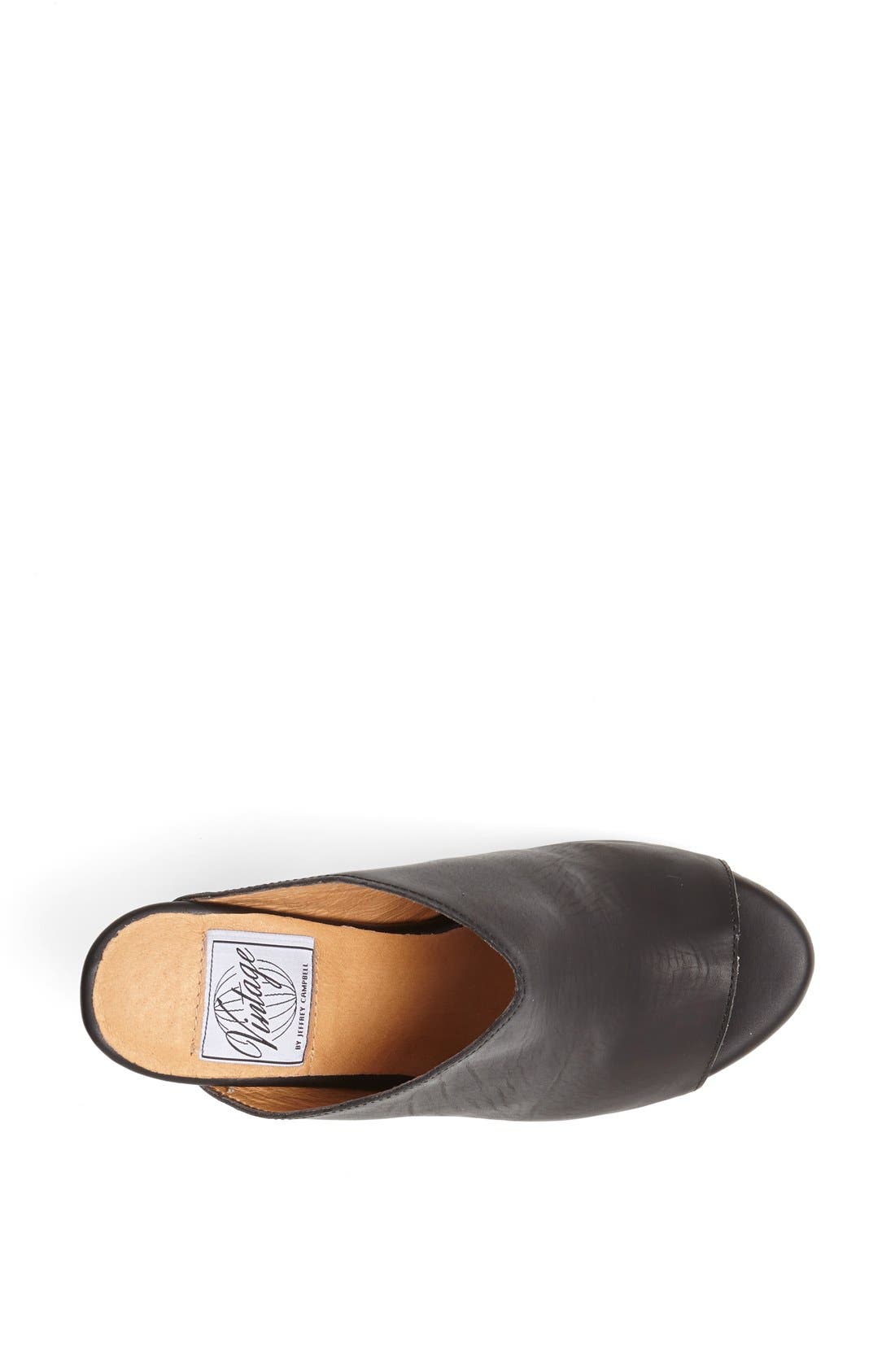 'Druid' Open Toe Mule, Alternate, color, BLACK CALF
