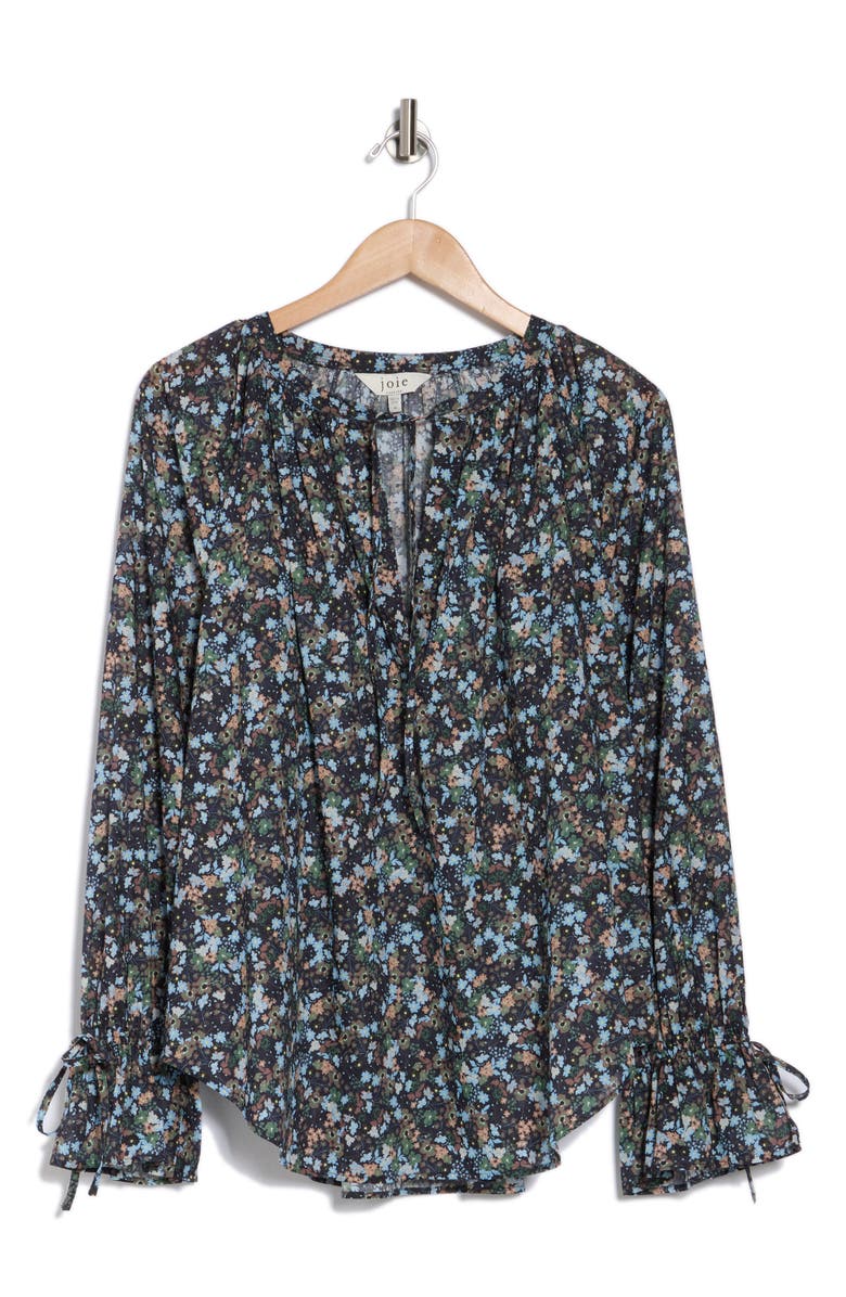 Joie Cecarina Printed Blouse, Alternate, color, Navy Blazer Multi