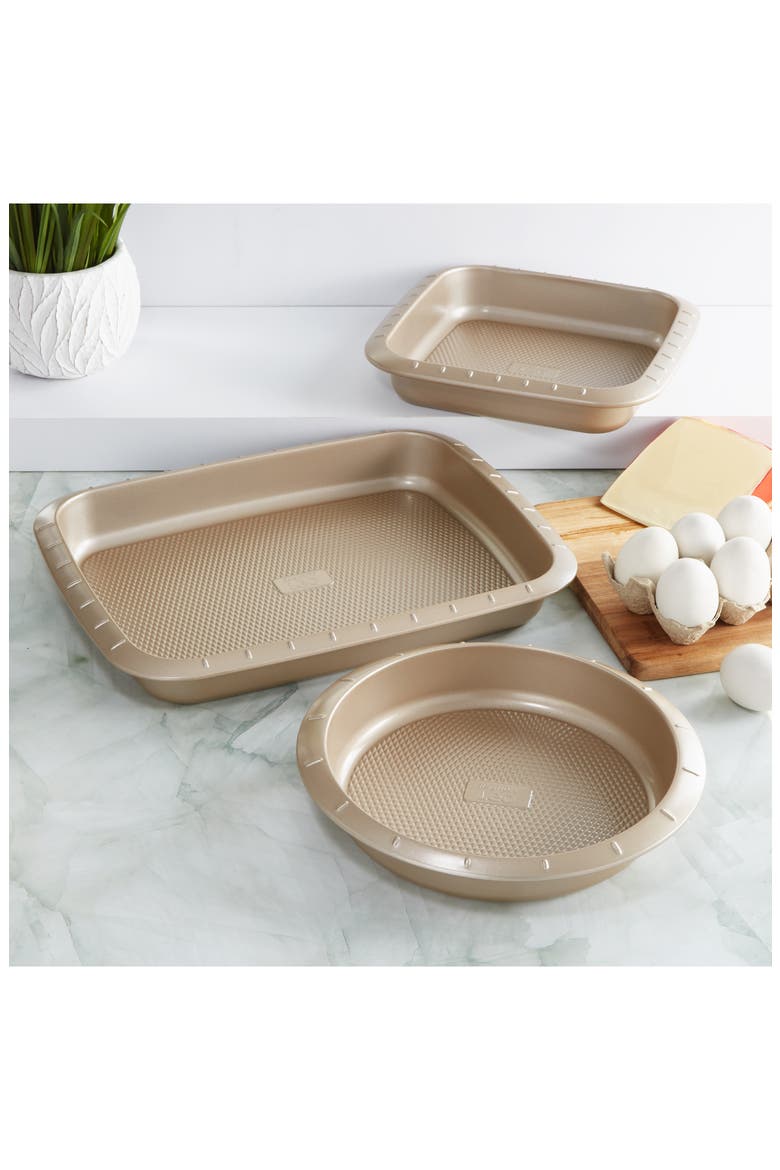 Leo Balance 8.5-Inch Square Cake Pan, Alternate, color, LATTE BROWN
