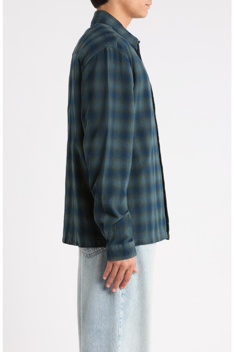 Resent Plaid Button-Up Flannel Shirt, Alternate, color, DARKEST SPRUCE