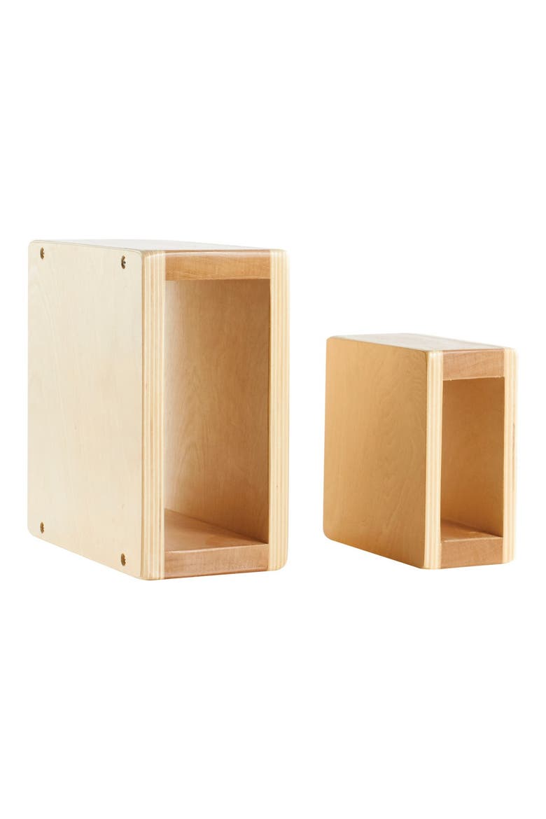 Mini Hollow Blocks in Different Shapes - 24 Pieces, Alternate, color, Multicolor