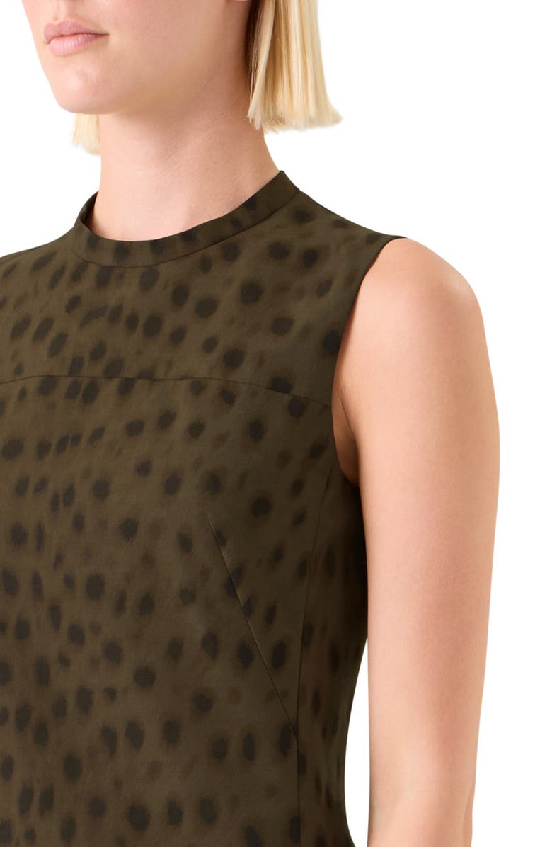 Akris punto Leopard Print Sheath Dress, Alternate, color, Hazel-Bark