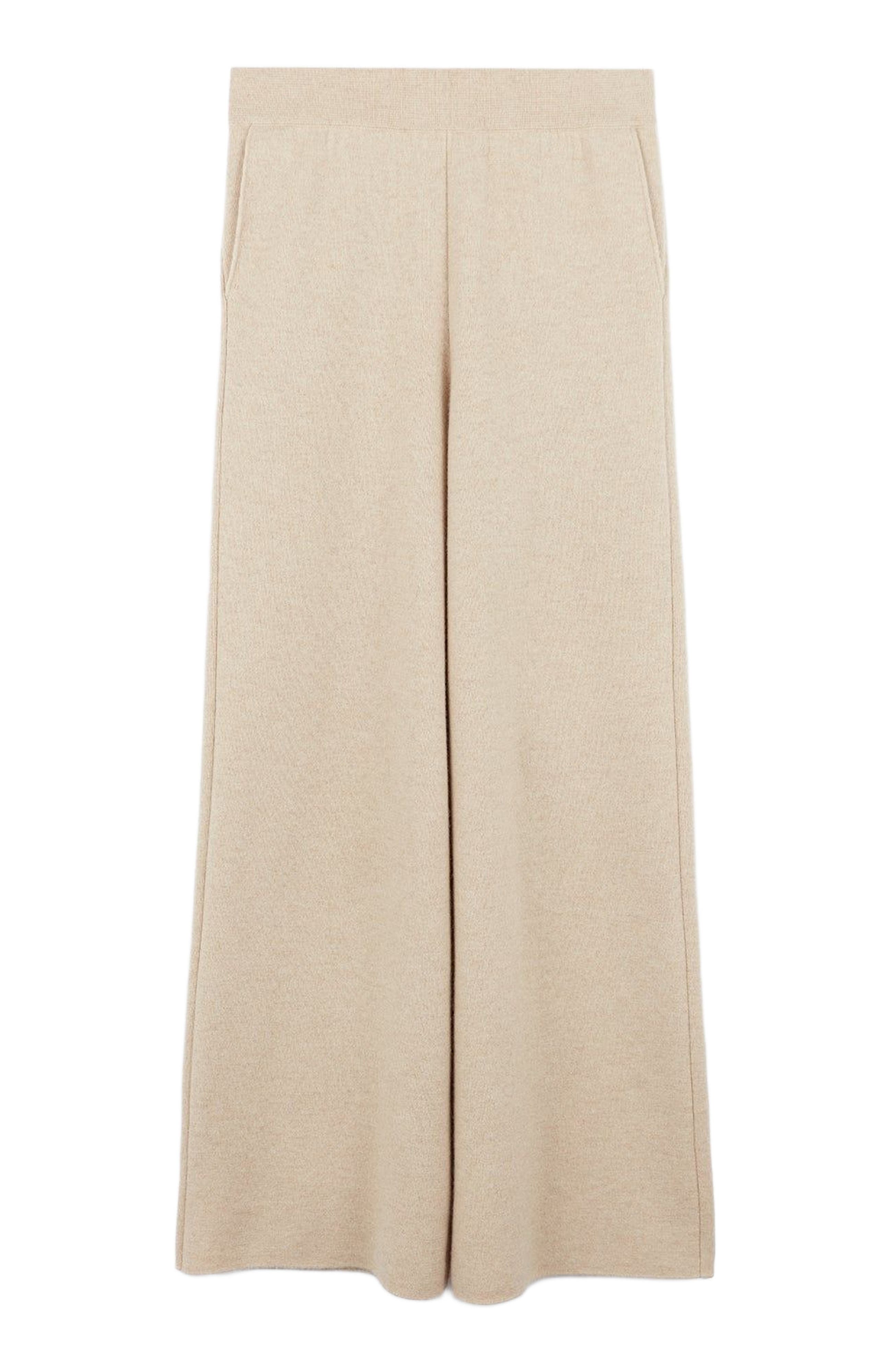 Cashmere Wide-Leg Pants