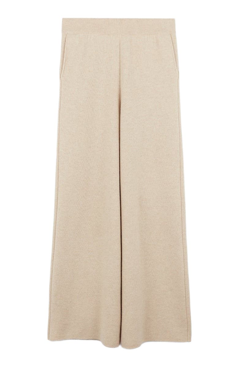 GOBI Mongolian Cashmere Cashmere Wide-Leg Pants, Main, color, Beige