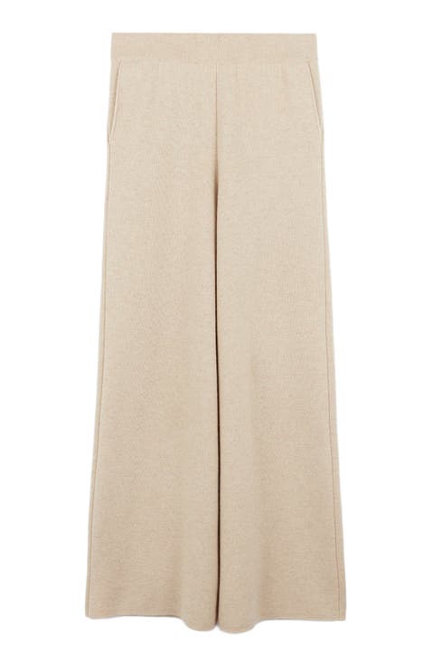 Cashmere Wide-Leg Pants