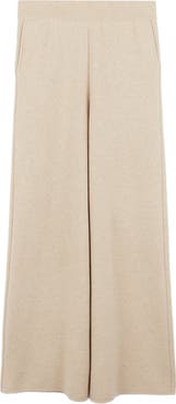 GOBI Mongolian Cashmere Organic Color Cashmere Wide-Leg Pants